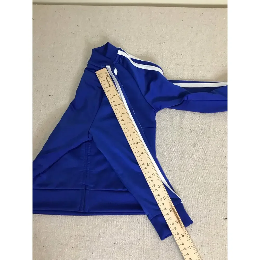 Adidas 3 Stripe Track Jacket Blue/White Toddler Size 4t Kids activewear Playwear